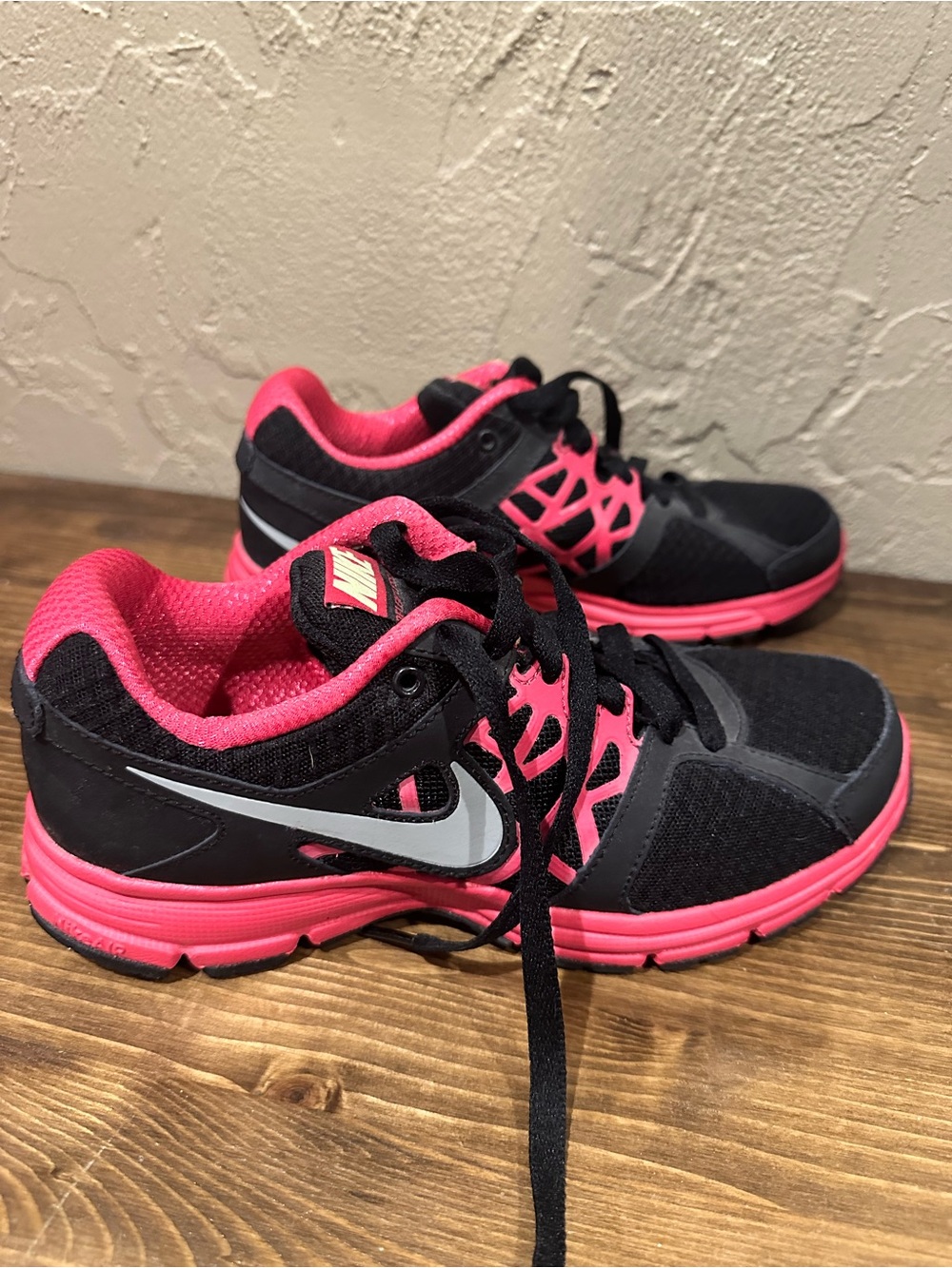 Nike Women's Black and Hot Pink Relentless Running Shoes (only worn twice) - Picture 1 of 4